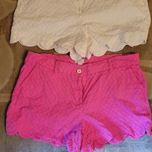 Crown and ivy scalloped shorts